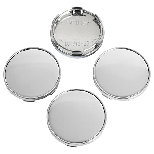 KitsPro 2.2Inch 56MM Wheel Center Caps, Pack of 4 (Chrome, Outer 56MM, Inner 53MM) - color: Chrome, size: Outer 56MM , Inner 53MM