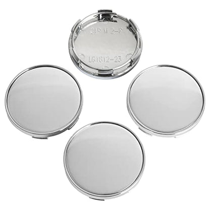 KitsPro 2.2Inch 56MM Wheel Center Caps, Pack of 4 (Chrome, Outer 56MM, Inner 53MM) - color: Chrome, size: Outer 56MM , Inner 53MM