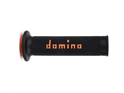 G2 by Domino Moto GP Motorcycle Grips for 7/8" (22mm) Handlebar (Pair) - color: Black / Orange