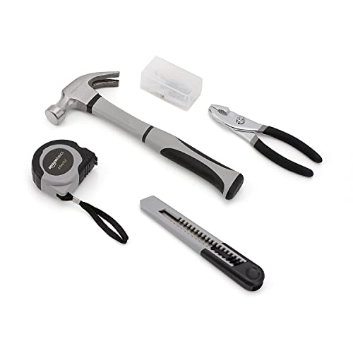 Amazon Basics 131-Piece General Household Hand Tool Set with Storage Case for Home Repair, Portable - size: 131-Piece