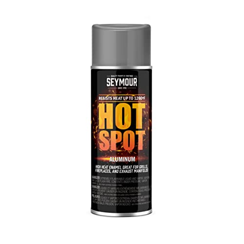 Seymour 16-1201 Hot Spot High Heat Spray Paint Aluminum 12 oz - 1200°F Heat Resistant Coating for Grills, Stoves, Engines, Exhaust, VOC Compliant - color: Aluminium
