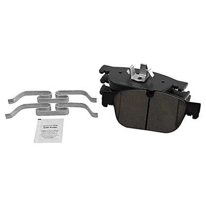 TRQ Front Ceramic Brake Pad Set Includes Contact Point Grease - style: BFA15072