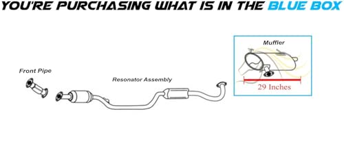 Exhaust Rear Muffler Compatible for 2014-2019 Mitsubishi Outlander 2.4L | Stainless Steel | Northeastern Exhaust | Free Gasket and Bolts & Nuts Included | Direct-Fit Replacement