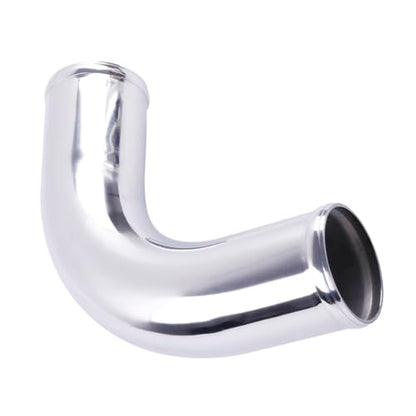 Aluminum Pipe Tube Intercooler Hose 90 Degree OD 63mm(2.5"), 6061 Aluminu Air Intake Tube, Length 11.8" (300mm), Thickness 2mm Silver Aluminum Alloy Exhaust Pipe - size: OD63(2.5"), style: 90 Degree