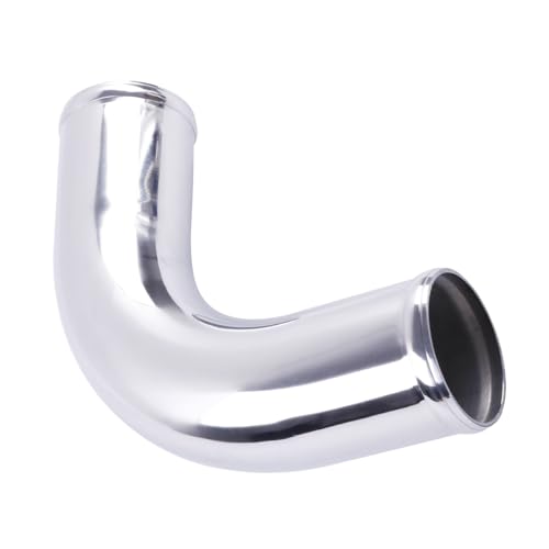 Aluminum Pipe Tube Intercooler Hose 90 Degree OD76mm(3"), 6061 Aluminu Air Intake Tube, Length 11.8" (300mm), Thickness 2mm Silver Aluminum Alloy Exhaust Pipe - size: OD76(3"), style: 90 Degree