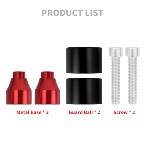 Crash Bar Slider Ends Frame Sliders Fit for Harley M12 Screw - color: #2 Red