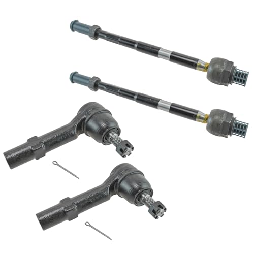 TRQ Inner and Outer Driver and Passenger Side Tie Rod Set 4 Piece - style: PSA55275