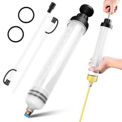Kakalote 500CC Fluid Extractor, Automotive Fluid Extractor Pump Manual Fuel Suction & Filler, Fluid Oil Change Evacuator, Car Vacuum Fuel Transfer Oil Extractor Pump for Fluid Extraction