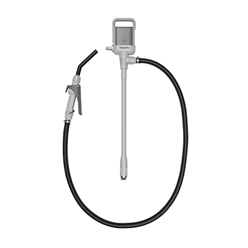 Deway Auto Fuel Transfer Pump, Removable Rubber Hose, D Battery, 2.4 GPM - style: Hand Trigger Nozzle w/ Rubber Hose