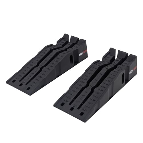 Car Service Ramps for Oil Change, 8,000 lb GAWR, 6.25" Lift, Black Widow