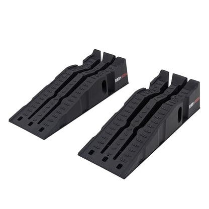 Car Service Ramps for Oil Change, 8,000 lb GAWR, 6.25" Lift, Black Widow