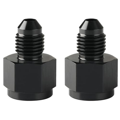 4AN Female to 3AN Male Flare Reducer Adapter Fitting Connector Aluminum Black, Pack of 2 - color: Black - 2pcs, size: 4AN Female to 3AN Male