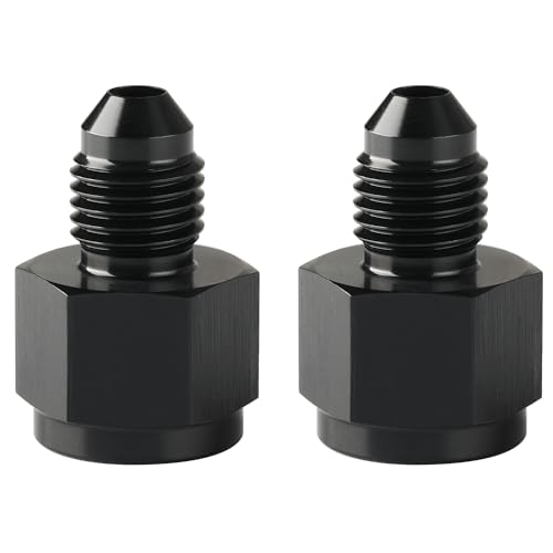 4AN Female to 3AN Male Flare Reducer Adapter Fitting Connector Aluminum Black, Pack of 2 - color: Black - 2pcs, size: 4AN Female to 3AN Male