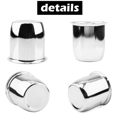 4Pcs 2.8" OD 2.91" H Push Through Trailer Wheel Center Cap for Rim - color: Chrome, size: 2.8" Hub 2.91" H