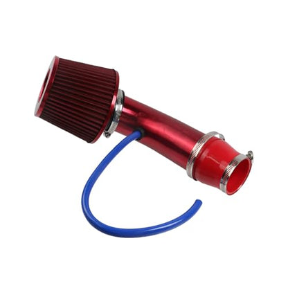 Modengzhe Cool Air Intake Kit, 3" Universal Induction Flow Tube Kit, Red - color: Red