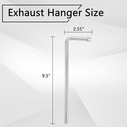 Exhaust Hanger Rods 2 Pcs 9.5" Long 90 Degree Degree