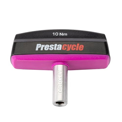 Prestacycle Pro TorqKeys 10Nm T-Handle Torque Limiting Tool – Torque Wrench Bit with Ergonomic Low-Profile Grip, Magnetic 1/4" Hex Bit Retention, Durable Zinc Shaft - size: 10Nm