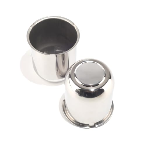 2Pcs 3.74" Stainless Trailer Wheel Center Caps, 4.33" H Chrome - color: Chrome, size: 3.74" Hub 4.33"H