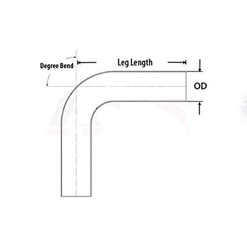 AC PERFORMANCE ID 1.75" 90° Degree Elbow Silicone Hose Coupler Black - color: Black, size: ID 1.75" (45mm)
