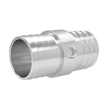YSIL 1-1/2" Hose Barb Splice Coupler Radiator Fitting with 1/8" NPT Port - size: 1-1/2" to 1-1/2" to 1/8"NPT