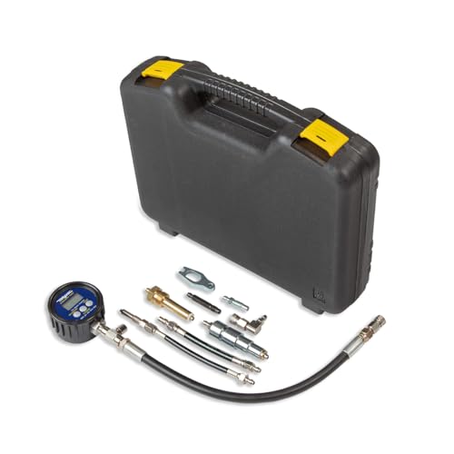 Mityvac MV5535 Digital Diesel Compression Test Kit Memorizes The Peak Compression Value for Each Cylinder up to 12 Cylinders, Powered by 9-Volt Battery, Black