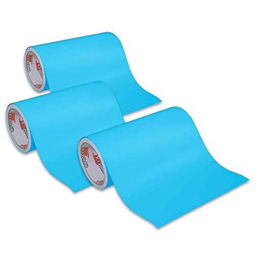 ORACAL Oramask 813 Low-Tack Adhesive Light Blue Stencil Vinyl 12 Inch by 24 Inch Rolls (3 Roll Pack) - size: 3 Roll Pack