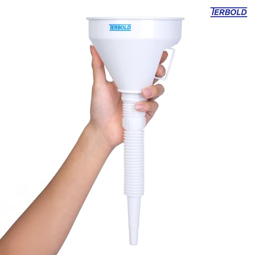Automotive Flex Funnel with Hose (White) - color: White