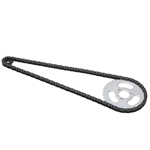 RiToEasysports T8F Front and Rear Sprocket Chain,Steel Motor Chain Sprocket Set for Modified Karts Atvs and Mini Motorcycles Electric Bicycle Modification Accessories