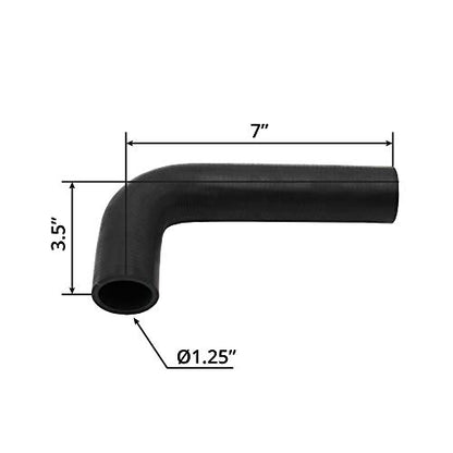 90 Degree Curved Radiator Hose 1.25" ID