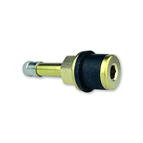 Haltec QS-500 Quikstem 2 inch Straight Push Through Brass Valve Stem for OTR and Farm Tire .625 inch Valve Stem Holes. For Quick Stem Emergency Valve Stem Replacement.