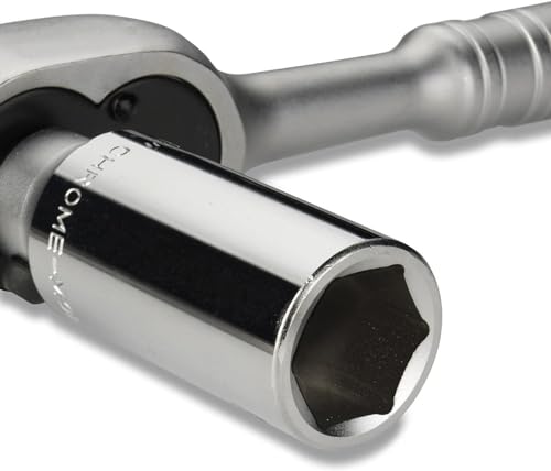 Neiko 03029A 1/2" Scaffold Ratchet Wrench | 9.5” Length | 36 Tooth Hammer Tip Head | Includes 7/8” 6 Point Deep Socket | Cr-V Steel … - size: 1/2" Drive, style: Scaffold Ratchet
