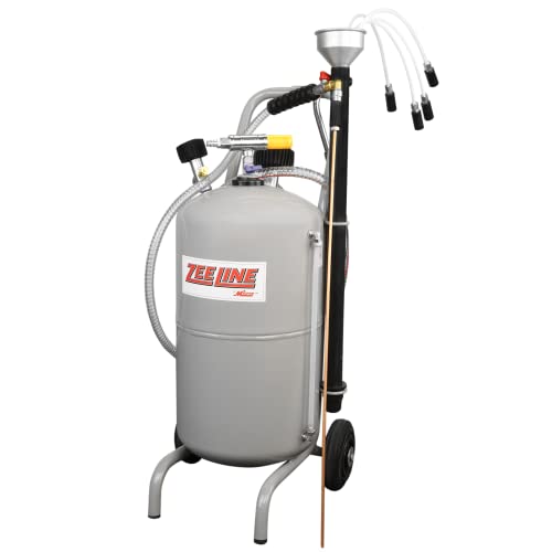 ZEELINE BY MILTON Professional Fluid Evacuator, 6-Gallon, Portable, Integrated Level Gauge, Use with Oil, Transmission Fluid and Anti-Freeze (ZE6EV) - size: 6-Gallon
