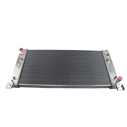 CoolingCare All Aluminum Double Oilcooler 3 Row Radiator for 1999-2011 Chevy Silverado, GMC Sierra 1500 2500 Series V8 Engine (19" x 40" OVERALL)
