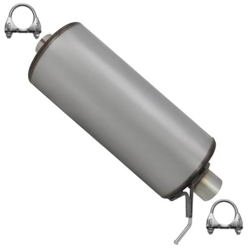 Exhaust Muffler Compatible with GMC Sierra 2500 HD 2007-2010 6.0L | Stainless Steel | Northeastern Exhaust | Includes Clamps | Direct-Fit Replacement