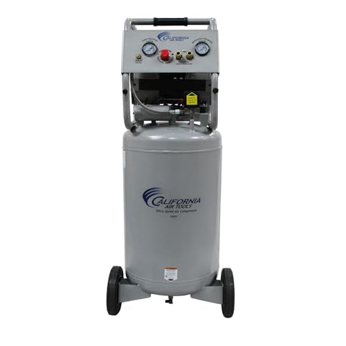 California Air Tools 20020 2.0 HP Ultra Quiet and Oil-Free Air Compressor with Wheels, 20 Gallon Tank Capacity, 70 dB Noise Level, Electric, Portable - style: Steel Tank, 110v