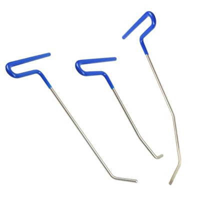 LadyRosian Dent Removal Rods Kit, 3 Pcs Short B Style Rods Auto Body Dent Repair Tools for Door Dings and Hail Damage, Paintless Dent Removal Tool