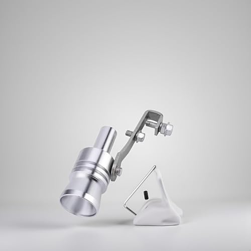 Silver Car Turbo Whistle Car Turbo Sound Exhaust Whistle Muffler Auto Blowoff Valve Simulator Turbine Pipe Whistle,Exhaust Pipe Blow-Off Vale Simulator Automotive Replacement Exhaust Pipes