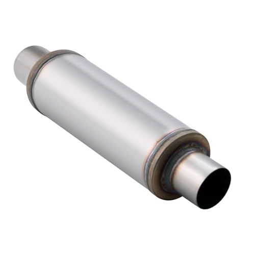 2.25 Inch Exhaust Muffler, 2.25" Inlet/Outlet 20" Overall Length Resonator, Stainless Steel Straight Through Design Performance Muffler, 1 PC - size: 2.25" Inlet 20" Overall Length(4.5" wide)