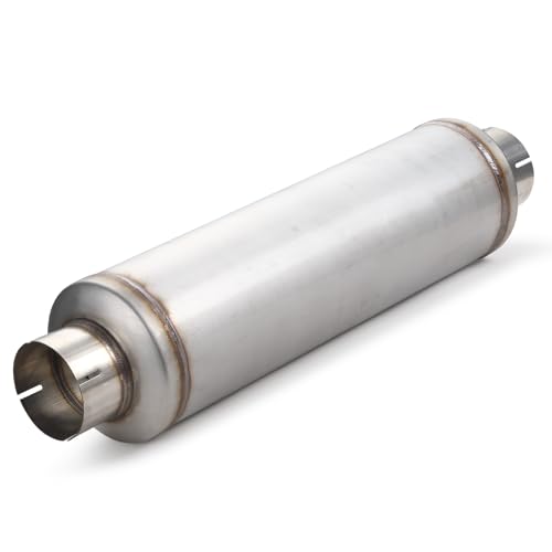 A-KARCK 5" Inlet Exhaust Resonator, 5" Inlet 5" Outlet 30" Overall Length Muffler Resonator Stainless Steel (5" Inlet/Outlet 30" Long) - color: 1 PC, size: 5" Inlet 30" Overall Length（7" wide）