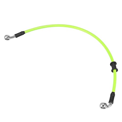 Motoforti Universal 50cm 19.69" Motorcycle Brake Clutch Oil Hose Line Pipe Hydraulic Reinforced Stainless Steel Braided Green - color: Green, size: 20 Inch