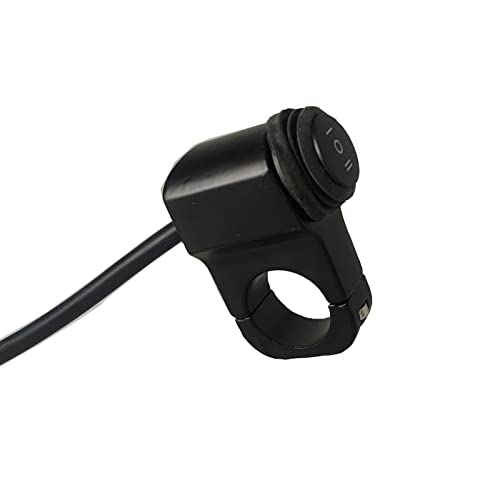 RAYANA 7/8" 22mm Motorcycle ATV Handlebar Control Switch on/Off/on Button Waterproof for Headlight Fog Light 12V