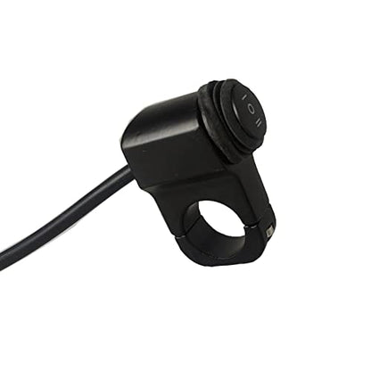 RAYANA 7/8" 22mm Motorcycle ATV Handlebar Control Switch on/Off/on Button Waterproof for Headlight Fog Light 12V