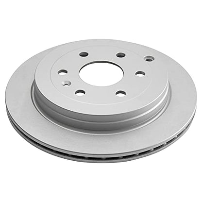 TRQ Front and Rear Brake Rotors Set Vented Premium G-Coated - style: BKA14810