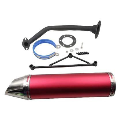 RED Muffler Exhaust Pipe System for GY6150CC Scooters Stroke Engine