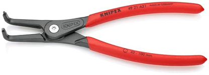 KNIPEX - 46 21 A31 Tools - Precision Circlip Pliers, External, 90 Degree Angled, 1 37/64"-3 15/16" Shaft Dia. (4921A31), 8.50 - size: 8.5 inch