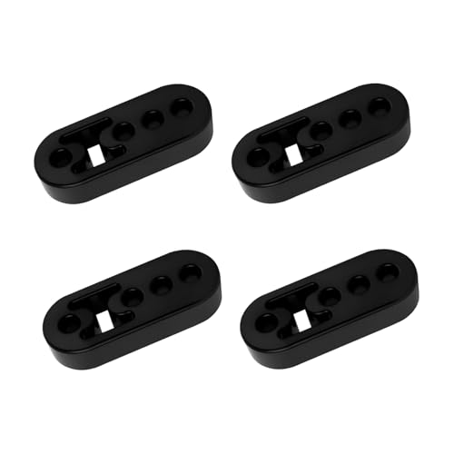 4PCS 4 Hole Rubber Exhaust Hangers,12mm/0.47" Car Muffler Hanger for Vibration and Noise Damping,Adjustable & Universal Exhaust Hanger for Exhausts System Car Accessories