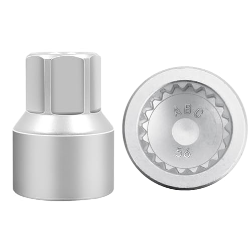ABC-56 20Pt Outer Ring 4mm Wheel Locking Nut Key for Porsche VW - color: ABC-56 Outer ring thickness: 4mm