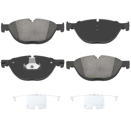 D1409 Front Ceramic Brake Pads Kit Fit For BMW 528i 2012-2013, For 528i xDrive 2012-2013, For 535i GT 2010-2017, For 535i GT xDrive 2011-2017, For 550i 2011-2016 - style: HZ1409