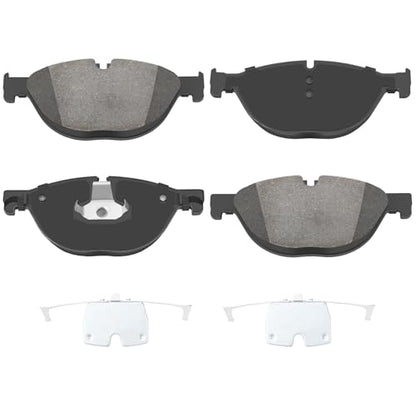 D1409 Front Ceramic Brake Pads Kit Fit For BMW 528i 2012-2013, For 528i xDrive 2012-2013, For 535i GT 2010-2017, For 535i GT xDrive 2011-2017, For 550i 2011-2016 - style: HZ1409