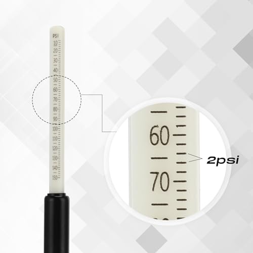 Tallew 20 Pack Dual Head Tire Pressure Gauge Heavy Duty Air Pressure Tire Gauge for Auto Truck Car RV Van Gage Range 10-150PSI, 1-10Bar (Black) - color: Black